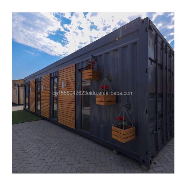 Jardines de aleación de aluminio 20ft40ft 2 dormitorio Contenedor Puerta de vidrio Prefabricado Contenedor de vida Casa de hogar Estudio para estudio