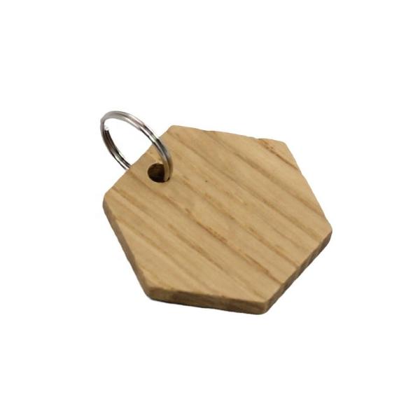 Chaîne à clefs en bois naturel blancs en bois inachevé rondes pour la graverie en lace, artisanat de Noël