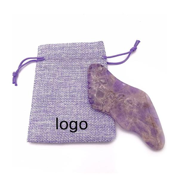 Facial Massage Amethyst Gua Sha Scraping Tool for Natural Body Massage