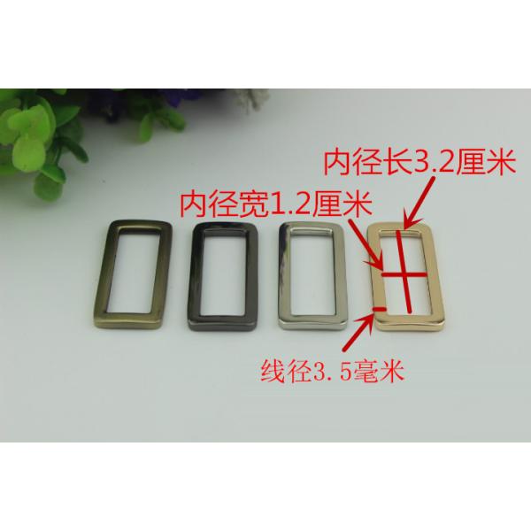 Wholesale Factory Made Thickness 3.5 MM Zinc Alloy Metal Square Buckle For Handbag