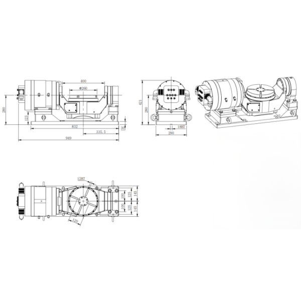 High Speed DD Motor Direct Drive CNC Rotary Indexer Table with 4th & 5th Axis Configurations