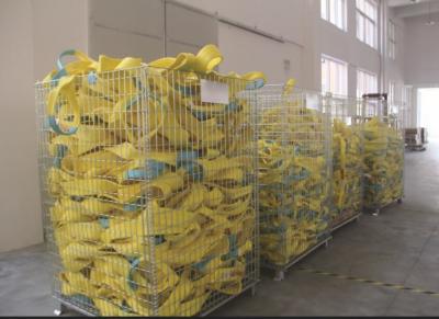 Estilingue liso do Webbing do poliéster do amarelo dos E.U., 4 olho da polegada ASMEB30.9 para eye o estilingue