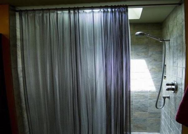 Bathroom Shower Metal Coil Drapery Straight / Curved Track Shape For Shower Curtains