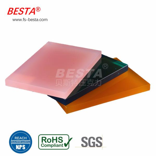 Folhas acrílicas coloridas de 8 mm de espessura Painéis de parede 4X8 Material de decoração