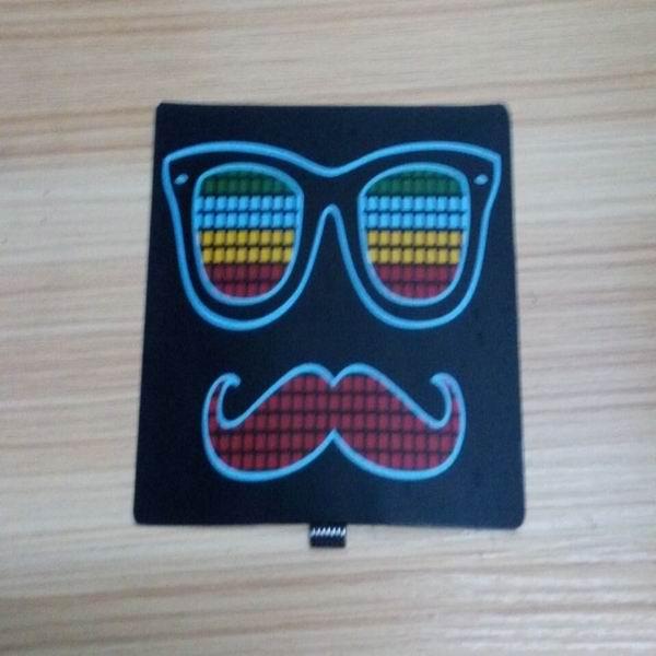 popular customized cute el t-shirt panel/ el glowing panel with velcro