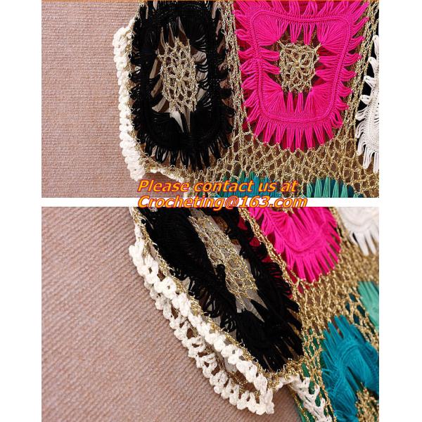 Crocheted pull over tops sexy for women summer shirt hollow out beach clothes biniki cover