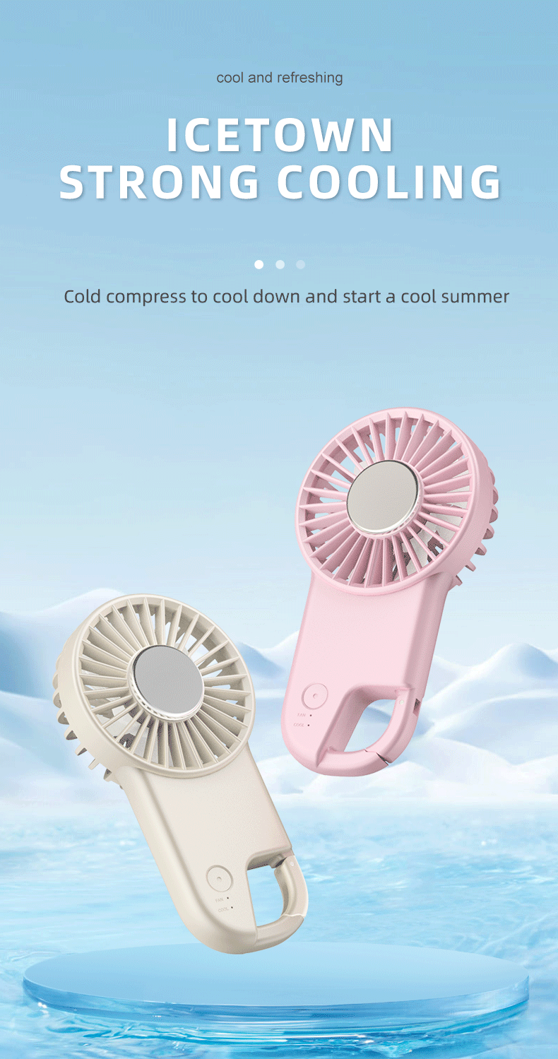 Portable Hand Fan 1200mAh Outdoor Rechargeable Mini Air Conditioner Cooling Electric Refrigeration Fan With Ice Air Cooler