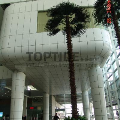 Durable Silver Double Curved Aluminium Ceiling Board/Aluminum Decorative Wall Panel With Frame