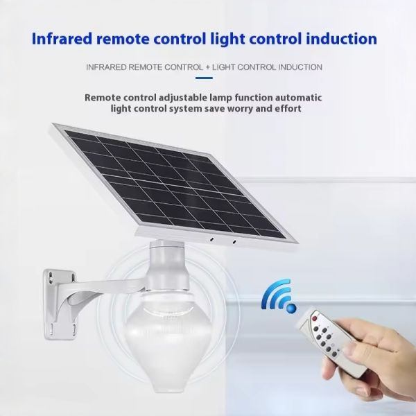 Infrared Remote Control Multiple Installation Methods Unique Design Simple Elegant Solar Street Light Garden Lamp