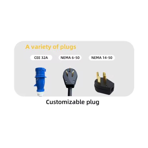 7kw 32A EV Portable Charger Type1 with Shucko Plug CE Certification 220V and 10M Cable Length LP55 Protection Level