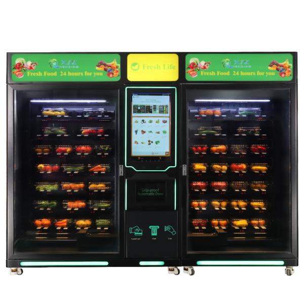 Automatic Combo Coin Operated Banknote Refrigerated Touch Screen Food Salad Sandwich Vending Machine
