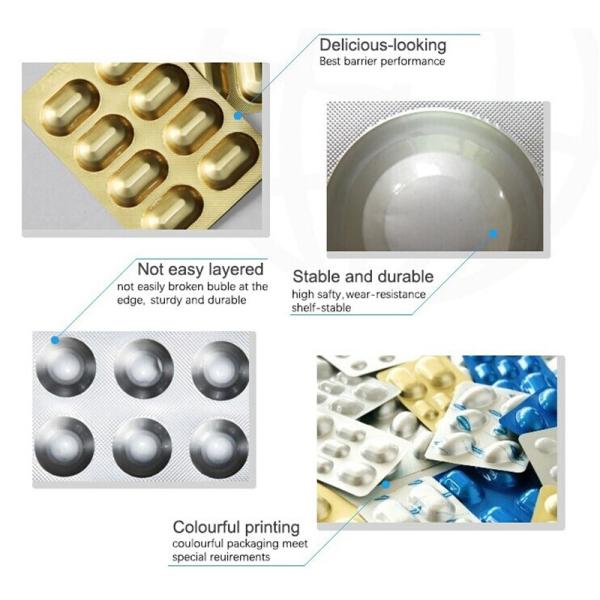 Cold Forming Blister Packaging Materials Aluminum Foil Blister Packing Material