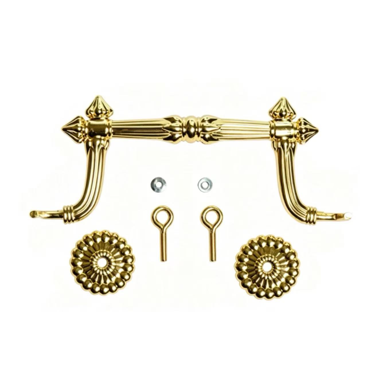 H9011 Europe Style Golden Plastic Outside Metal Casket Hardware