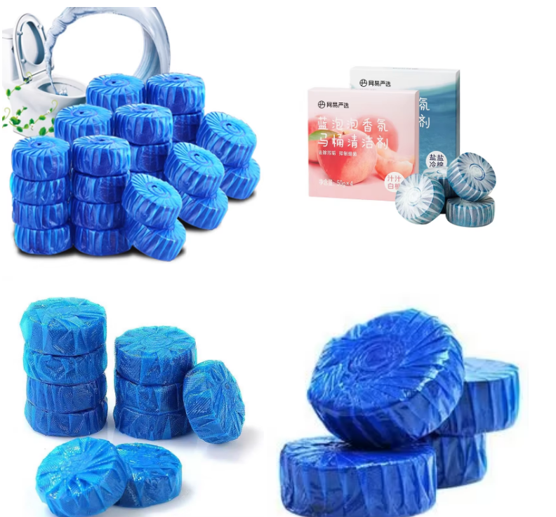 Toilet Block Water Soluble Film Paper Blue Bubble Production Line Cleaner Making Machine