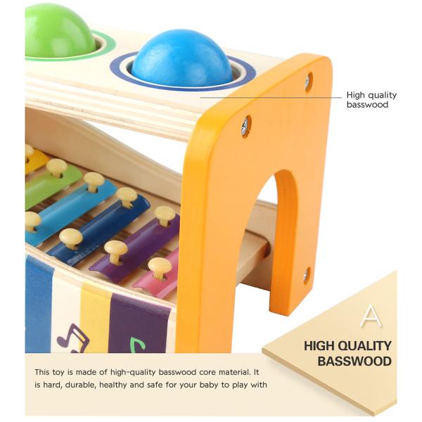 8 juguetes educativos de los instrumentos de madera del xilófono de los niños del piano de las notas