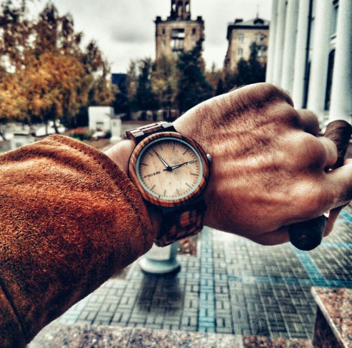 Дозор кварца ОЭМ поддержанный ОДМ деревянный, наручные часы круглых людей деревянные