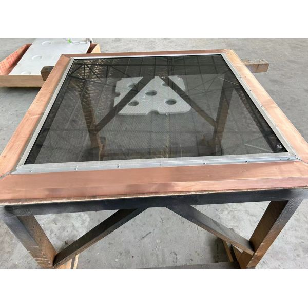 Customizable RF Shielded Windows with 1.5m X 1.2m Visible Window Size and Brass Mesh Painted Black for Acoustically Insulated MRI Rooms