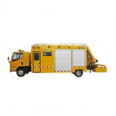 ISUZU Caravan Outdoor Mobile Camping Truck With Living Room for 5-6 men top replacement air fan and  solar panel