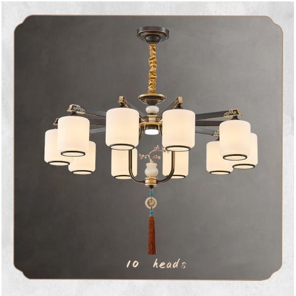 New Chinese Chandelier Lotus Lamp Box Restaurant Tea Room Living Room Light