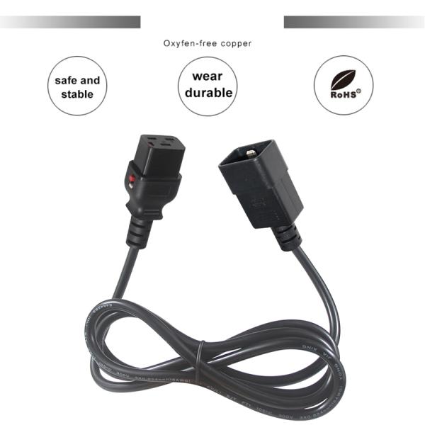 IEC C19 до C20 Кабель питания 1,5 м 250 В для серверного PDU