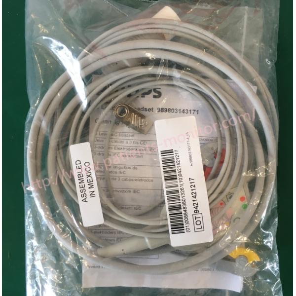 Машина PN 98980314317 philip ECG разделяет оригинал кабеля IEC Leadset 3 руководств