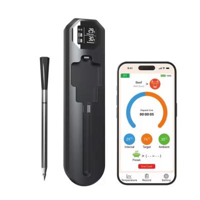 Waterproof Fast Charging BBQ Food Thermometer Wireless Digital Meat Thermometer for Kitchen Cooking with APP Control Alarm