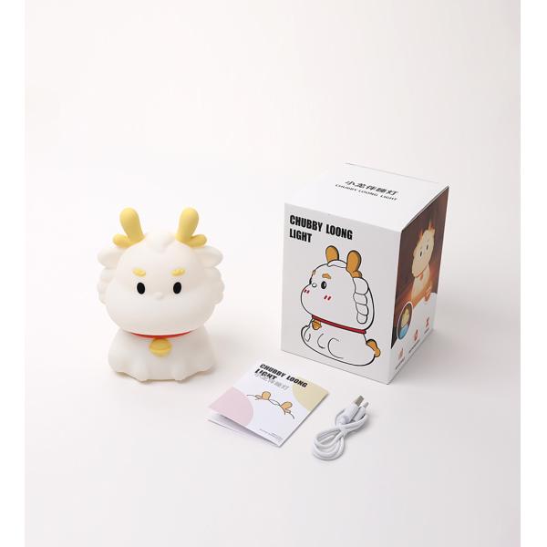 Smart Voice Dragon Charge With Sleeping Silicone Pat Creative Night Light Gift Colorful Atmosphere Light