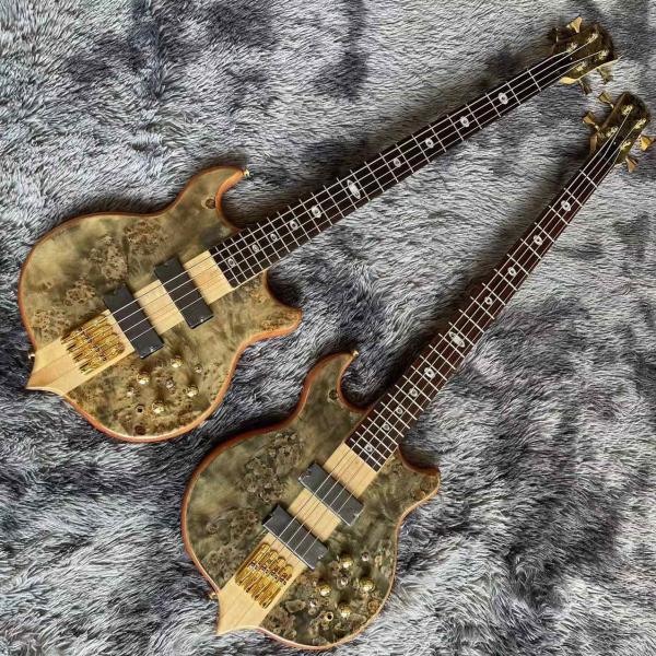 Custom Alem Grand Type 4, 5, 6 Strings Neck Through Body Electric Bass Ash Body