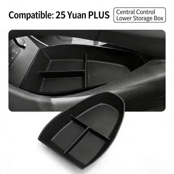 New Car Interior Kits Center Console Side Lower Storage Box Plastic for BYD Yuan Plus / ATTO 3