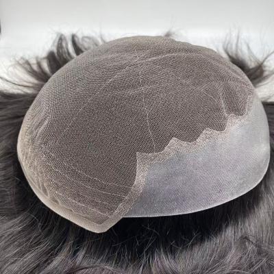 Hot Selling Natural Q6 Swiss Lace Base Human Hair Men Toupee Prosthesis Patch Unit Durable Male Hair for Men Hair