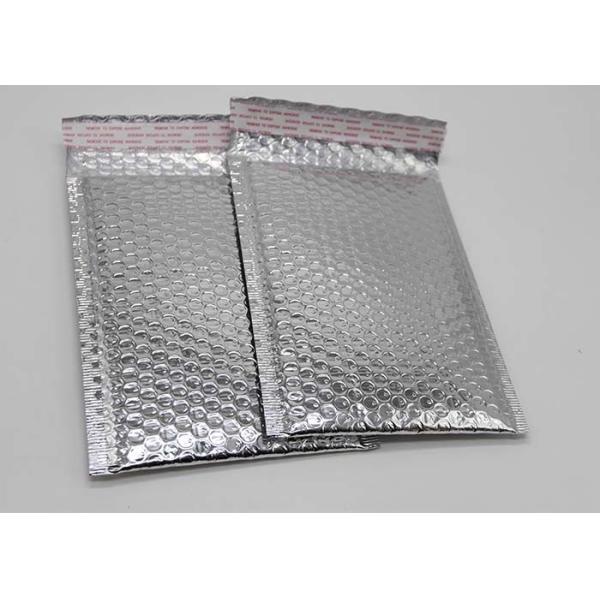 Waterproof Silver Bubble Wrap Envelopes , 6x10 Metallic Foil Bubble Bags Anti Rub