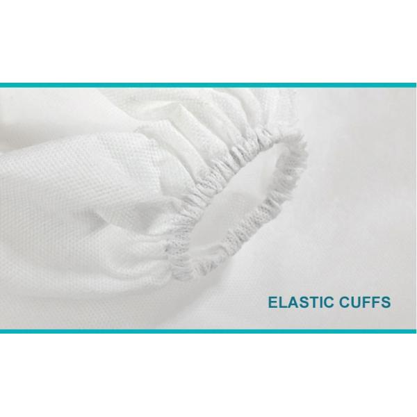 Голубой белый устранимый Ковералл работы костюмов чистой комнаты ткани защитного костюма