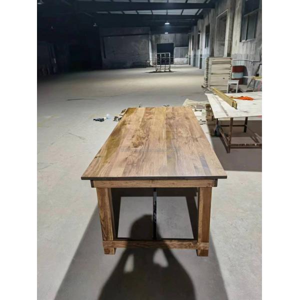 Banquet Hotel Home Wooden Folding Farm Table with Solid Pine Wood