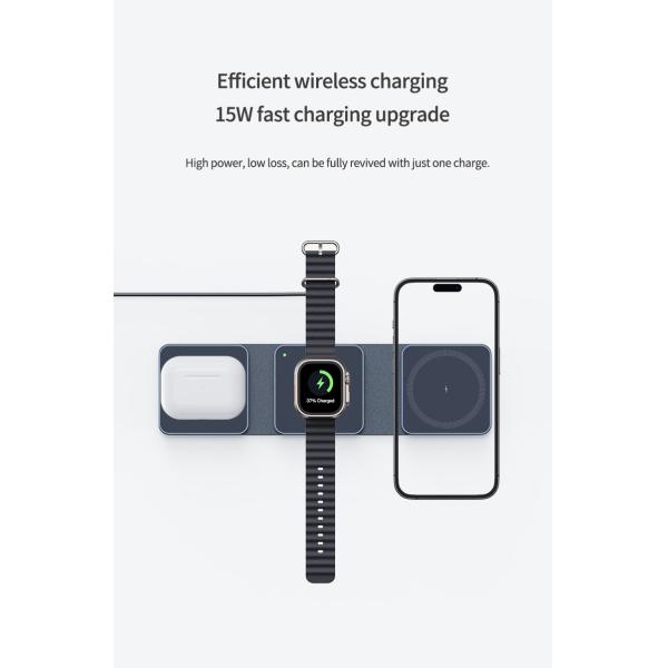 Магнитное складное беспроводное зарядное устройство для Apple