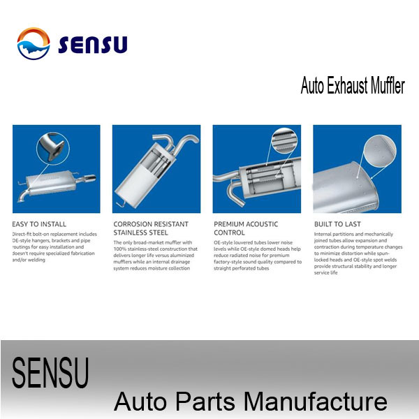 Customzation Stainless Steel Exhaust Mufflers