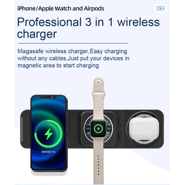 ABS Magnetic Fast Charge Wireless Charging Pad , Circular Wireless Charger 107g