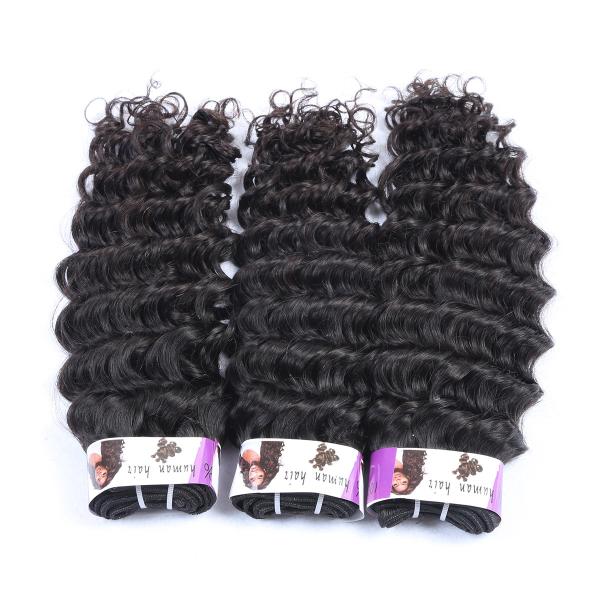 Black Rose wholesale grade 7A Deep  Wave peruvian virgin human hair