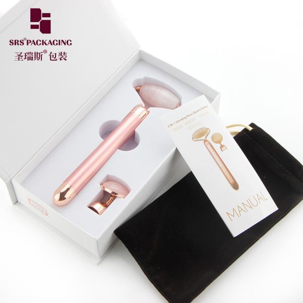 luxury gift cosmetic box with specification lift 3d face roller massager