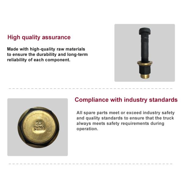 Tornillos universales para ruedas delanteras y traseras M24*1.5 Pernos y tuercas de cubo para SHACMAN