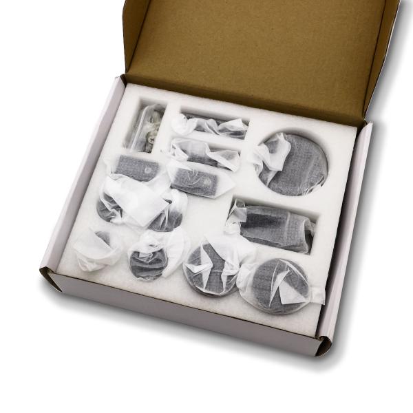 Sistema de porta de chuveiro de vidro com hardware de porta de celeiro de prata Design sofisticado