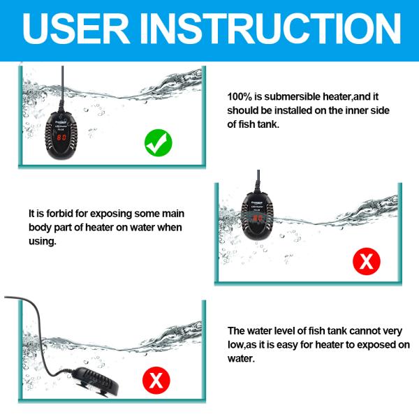 Подогреватель садка для рыбы аквариума 75W регулируемый с дисплеем температуры цифров