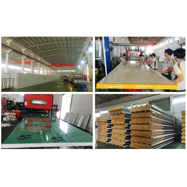0.426mm single steel 30mm eps sandwich roof panel with silver paper for warehouse
