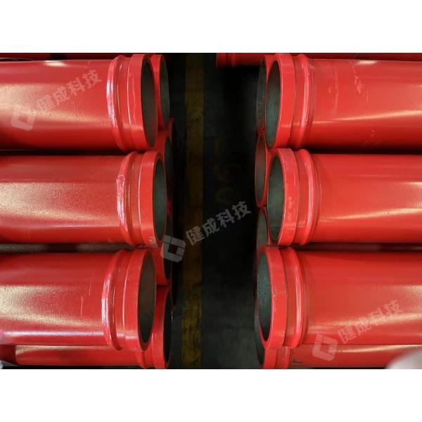 DN125 Concrete Pump Pipe ST52 Flange Connection 1 Year Warranty