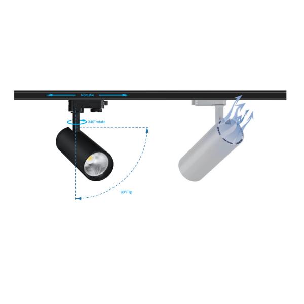 Aluminum Cabinet LED Lights , Dimmable Track Lighting LED CRI 90Ra