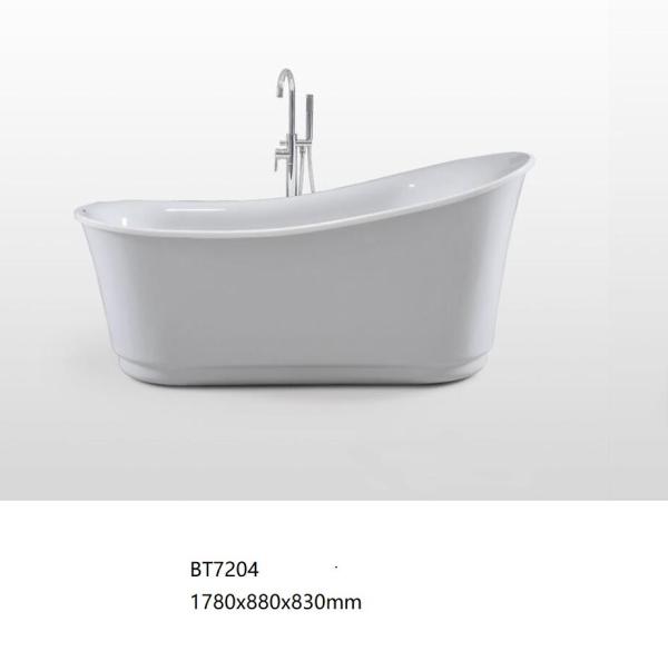 Acrylic Freestanding Bathtub Stand Alone Jacuzzi Bathtub 1780x880x830