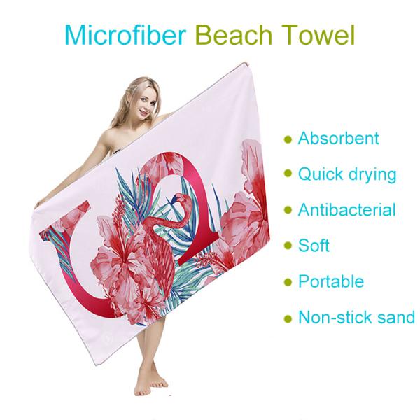 Knitted Sublimated Beach Towels Dense Terrt Strong Water Absorbability