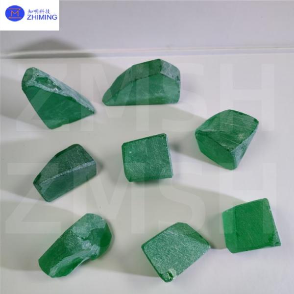 Synthetic Colored Gemstone YAG Crystals Emerald Green Freeform Cutting For Luxury Jewelry