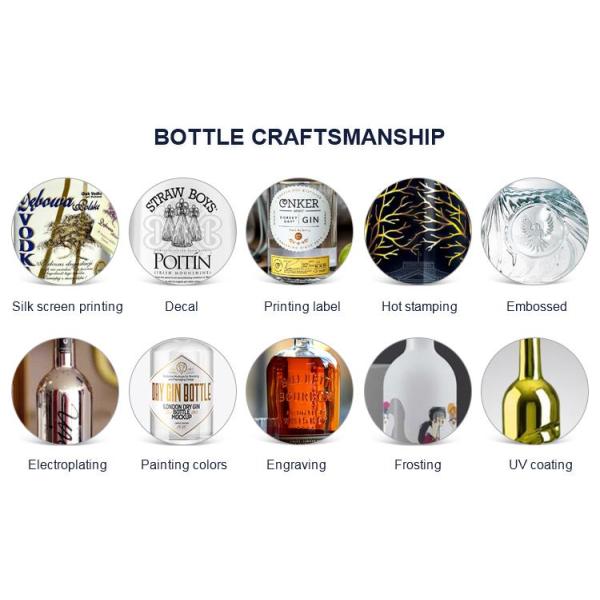 Low MOQ Glass Liquor Bottles for Vodka Whisky Rum Gins in 500ml 700ml 750ml Sizes