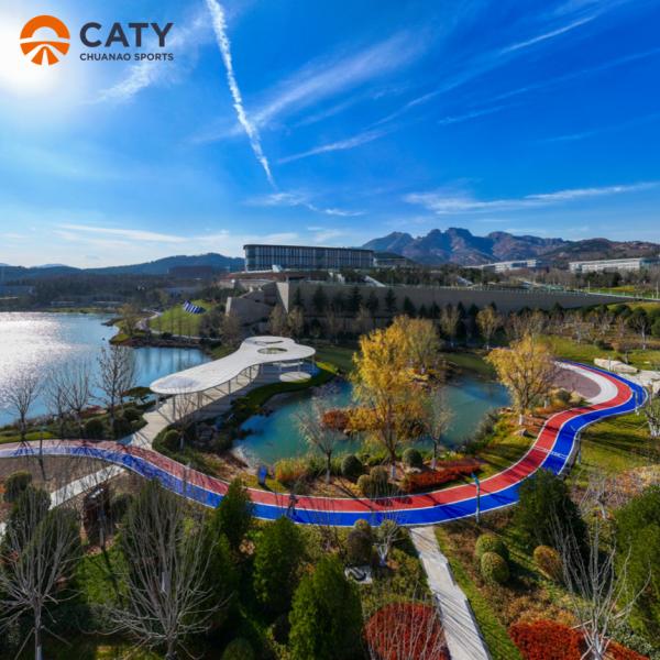 IAFF Certificated Prefabricated Jogging Track EPDM Recreational Trails Running Track EPDM Rubber Granules