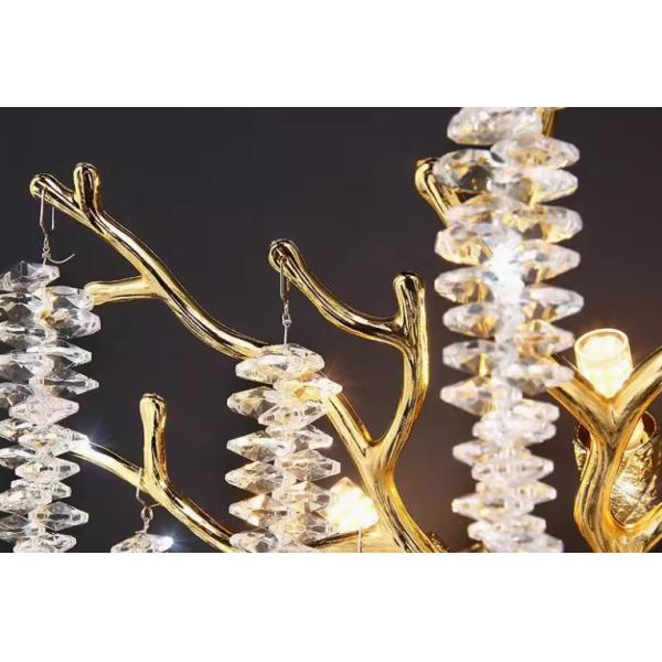 Post-modern light luxury personality villa model room living room dining room bedroom lamp creative tassel branch crystal chandelier